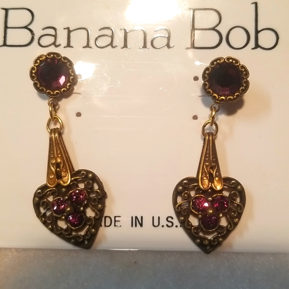 Vintage banana bob earrings